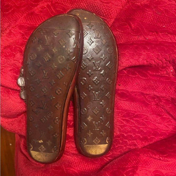 Louis Vuitton Brown and Gold Sandals - Picture 4 of 4